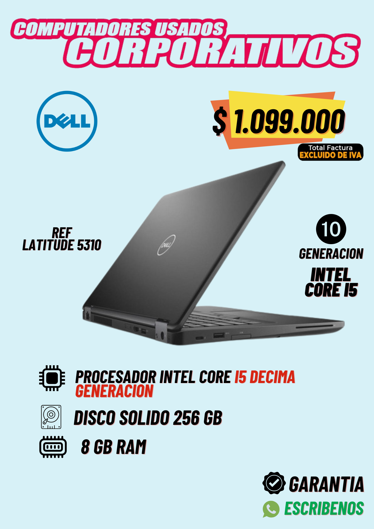 Dell Latitude 5310 INTEL®CORE™I5 Decima